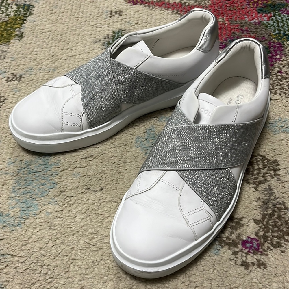 Cole Haan Grand Series Slip on White Sneakers Size 8.5